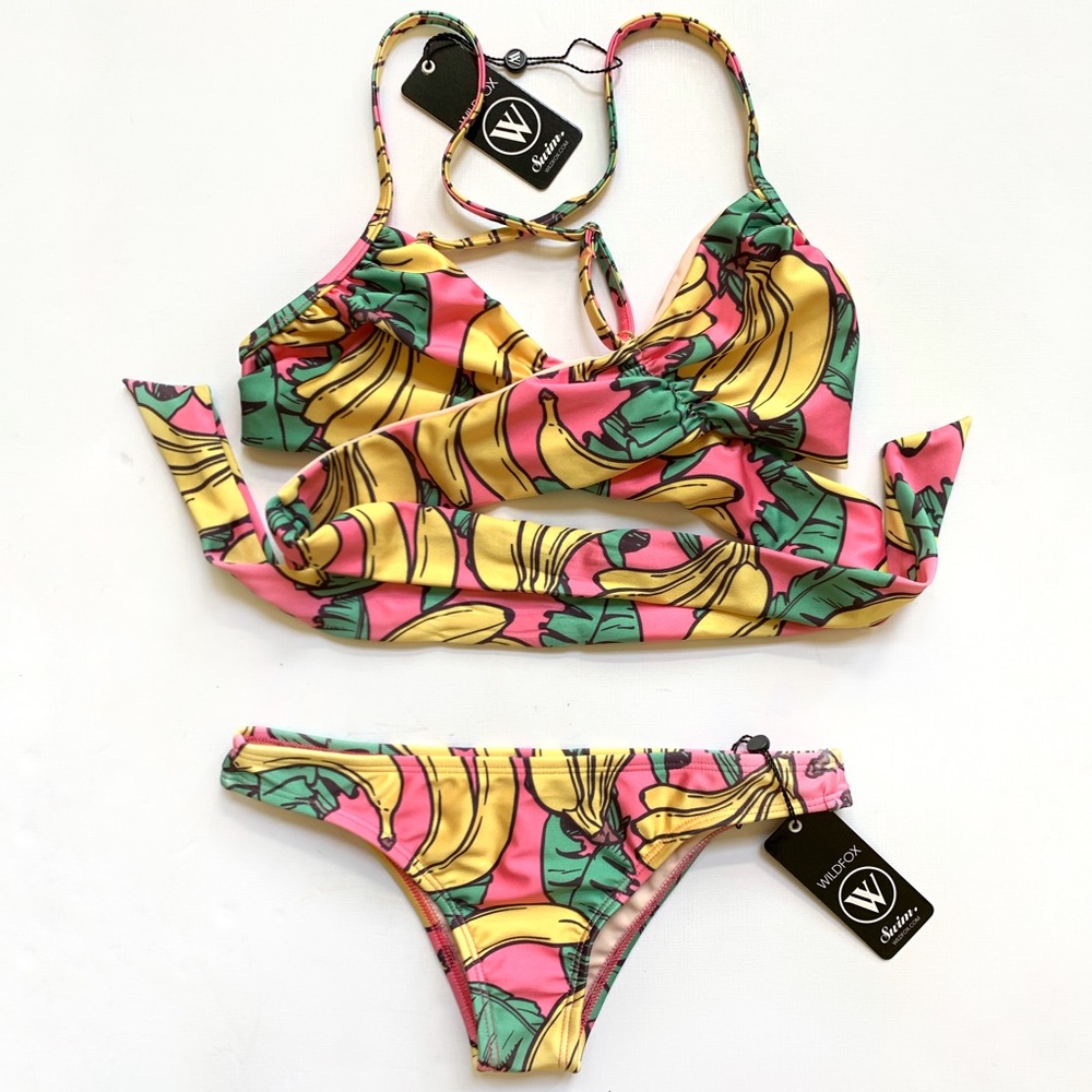 Wildfox Banana Bikini Mermaid Top Brazilian Bottom - Picture 3 of 8